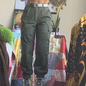 green cargo pants